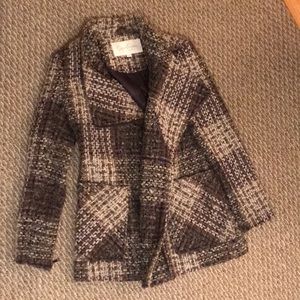 Jessica Simpson wool blend side zipper coat